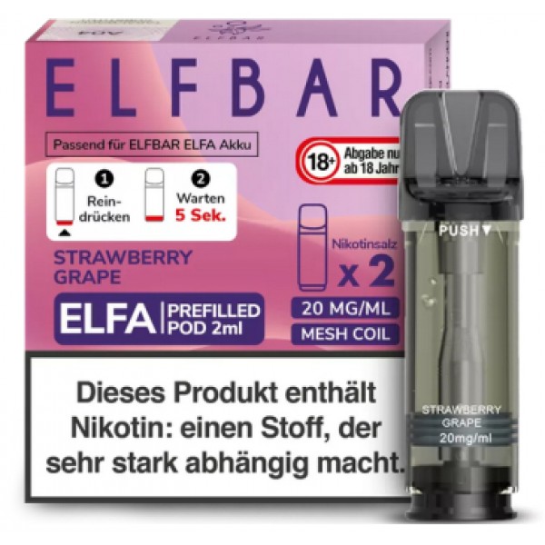 Elfbar ELFA Prefilled Pods -Strawberry Grape- 20mg (2 St.)