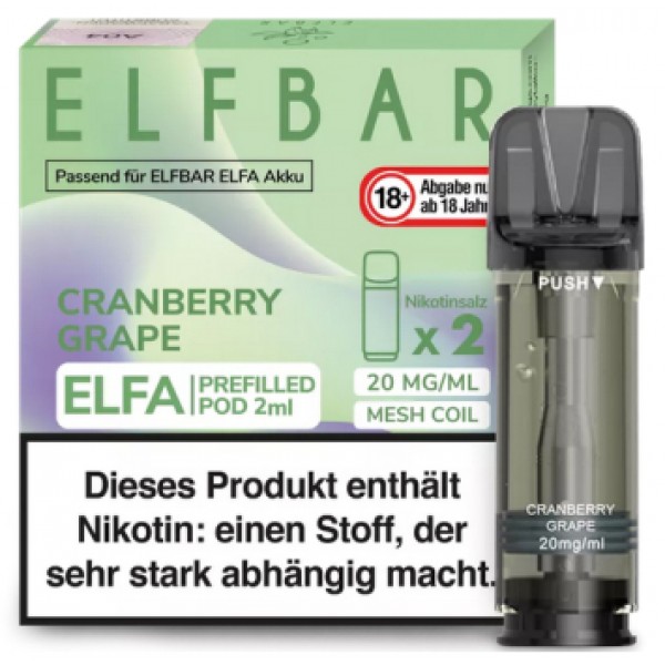 Elfbar ELFA Prefilled Pods -Cranberry Grape- 20mg (2 St.)