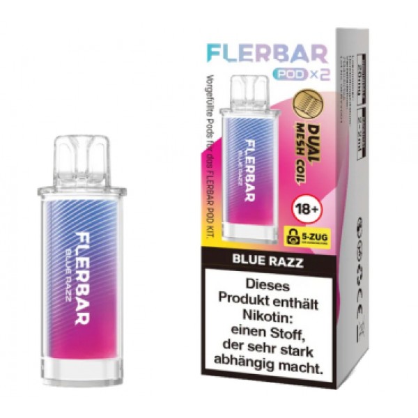 Flerbar Prefilled Pods -Blue Razz- 20mg (2 St.)
