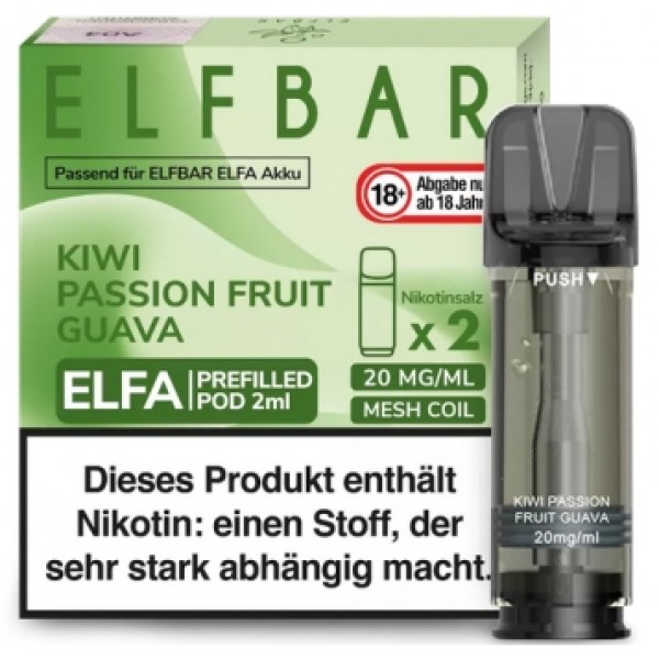 Elfbar ELFA Prefilled Pods -Kiwi Passionfruit Guava- 20mg (2 St.)