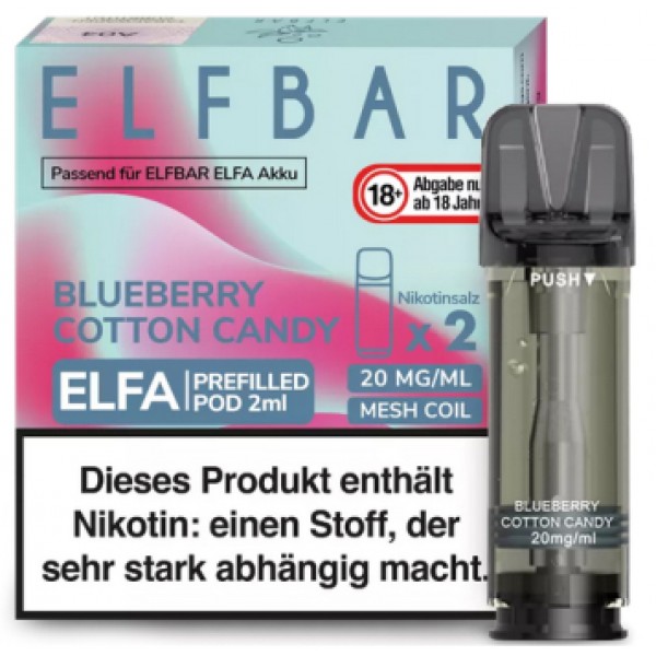 Elfbar ELFA Prefilled Pods -Blueberry Cotton Candy- 20mg (2 St.)
