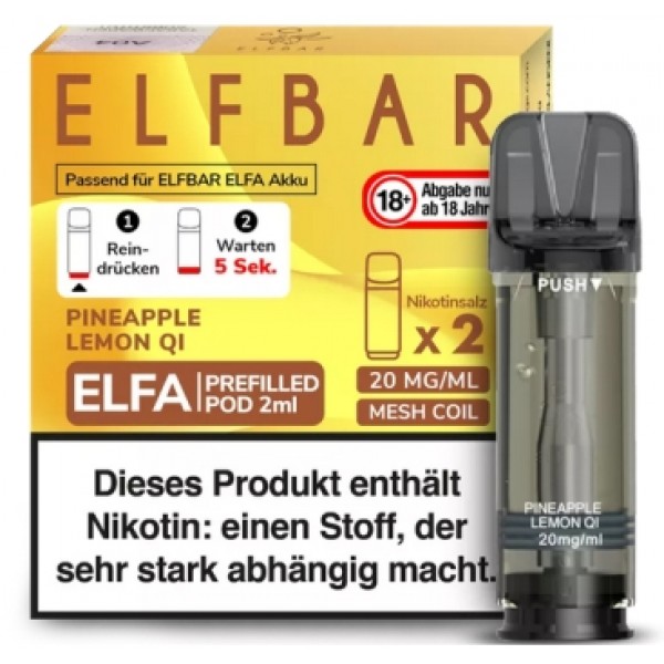 Elfbar ELFA Prefilled Pods -Pineapple Lemon QI- 20mg (2 St.)