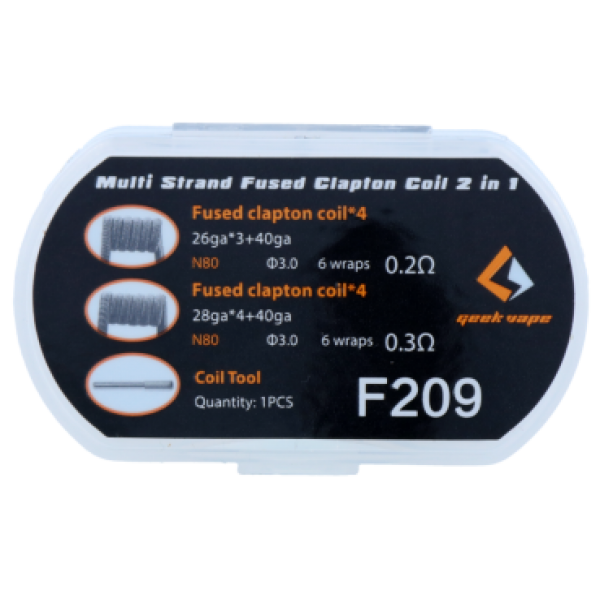 GeekVape N80 Multi Strand Fused Clapton 2 in 1 Coils (8 St.) F209
