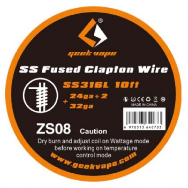 GeekVape SS Fused Clapton Wire  Wickeldraht (3m) ZS08