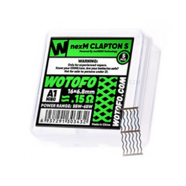 Wotofo NexM Clapton S Wire 0,15 Ohm (5 St.)